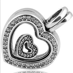 Pandora Sparkling Floating Heart Locket Charm